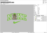 Nike Swoosh Yoda Embroidery File 6 sizes