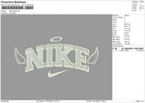 Nike Angel White Embroidery File 6 sizes