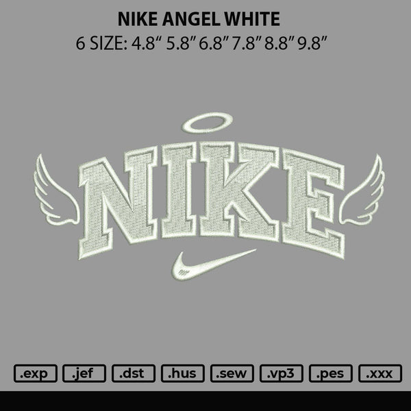 Nike Angel White Embroidery File 6 sizes