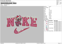 Nike Angel Xmas V4 Embroidery File 6 sizes