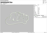 Nike Applique 1812 Embroidery File 6 sizes