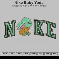 Nike Baby Yoda Embroidery