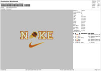 Nike Basket 2201 Embroidery File 6 sizes