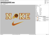 Nike Basket 2201 Embroidery File 6 sizes