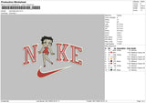 Nike Betty 23 Embroidery File 6 sizes