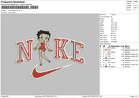 Nike Betty 23 Embroidery File 6 sizes