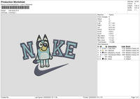 Nike Bluy 03 Embroidery File 6 sizes