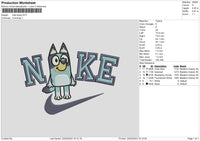 Nike Bluy 03 Embroidery File 6 sizes