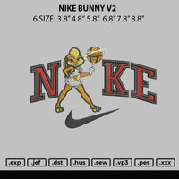 Nike Bunny v2 Embroidery File 6 sizes