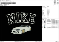 NIKE Car 0412 Embroidery File 6 sizes