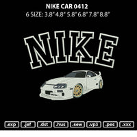 NIKE Car 0412 Embroidery File 6 sizes