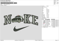 Nike Car 0612 Embroidery File 6 sizes