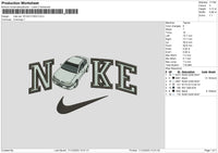 Nike Car 1012 Embroidery File 6 sizes