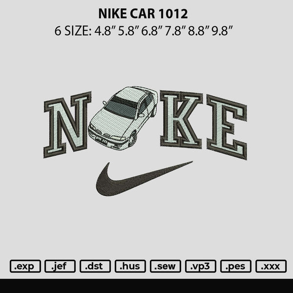 Nike Car 1012 Embroidery File 6 sizes