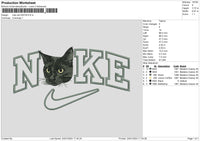 Nike Cat 2401 Embroidery File 6 sizes