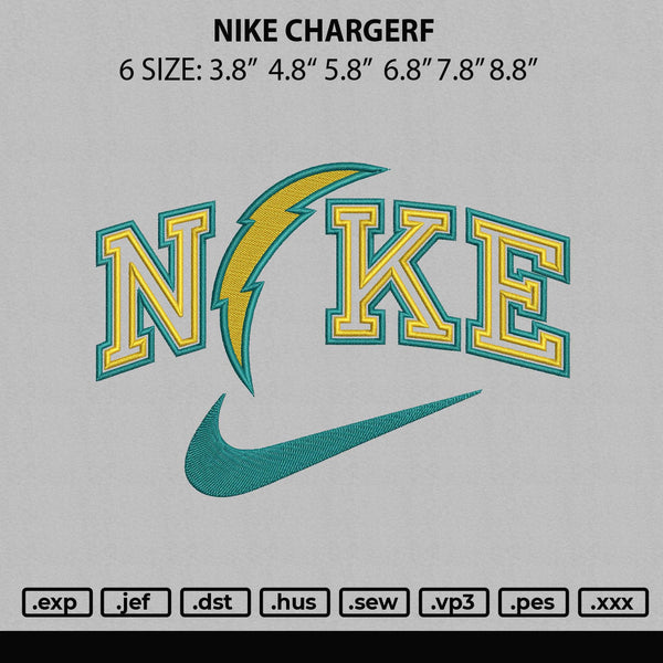 Nike Chargerf Embroidery File 6 sizes