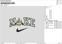 Nike Player 87 Embroidery File 6 sizes