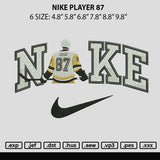 Nike Player 87 Embroidery File 6 sizes