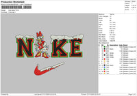 Nike Daisy Xmas Embroidery File 6 sizes