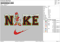 Nike Daisy Xmas Embroidery File 6 sizes