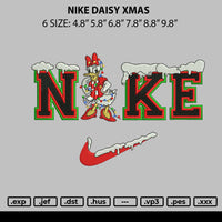 Nike Daisy Xmas Embroidery File 6 sizes