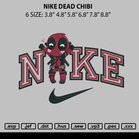 Nike Dead Chibi Embroidery File 6 sizes