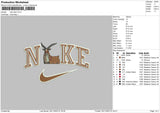 Nike Deer Embroidery File 6 sizes