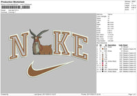 Nike Deer Embroidery File 6 sizes