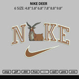 Nike Deer Embroidery File 6 sizes