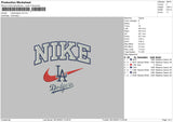 Nikedodgers Embroidery File 6 sizes