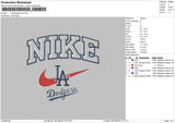 Nikedodgers Embroidery File 6 sizes