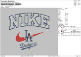 Nikedodgers Embroidery File 6 sizes