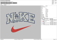 Nikedodgers V2 Embroidery File 6 sizes