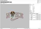 Nike Dog 2912 Embroidery File 6 sizes