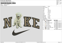 Nike Dog V26 Embroidery File 6 sizes