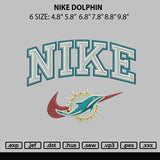 Nike Dolphin Embroidery File 6 sizes