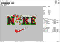 Nike Donald Xmas Embroidery File 6 sizes