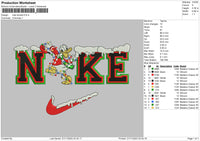 Nike Donald Xmas Embroidery File 6 sizes