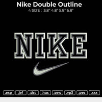 Nike Double Outline Embroidery