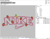 Nike Strawberry Embroidery
