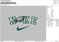 Nike Eagles V5 Embroidery File 6 sizes