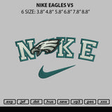 Nike Eagles V5 Embroidery File 6 sizes