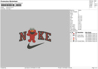 Nike Elmo Embroidery File 6 sizes