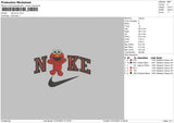 Nike Elmo Embroidery File 6 sizes