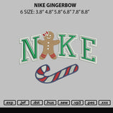 Nike Gingerbow Embroidery File 6 sizes