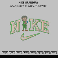 Nike Grandma Embroidery File 6 sizes