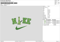 Nike Green Bottle Embroidery File 6 sizes