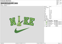 Nike Green Bottle Embroidery File 6 sizes