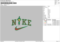 Nike Grinch V4 Embroidery File 6 sizes