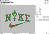 Nike Grinch V4 Embroidery File 6 sizes